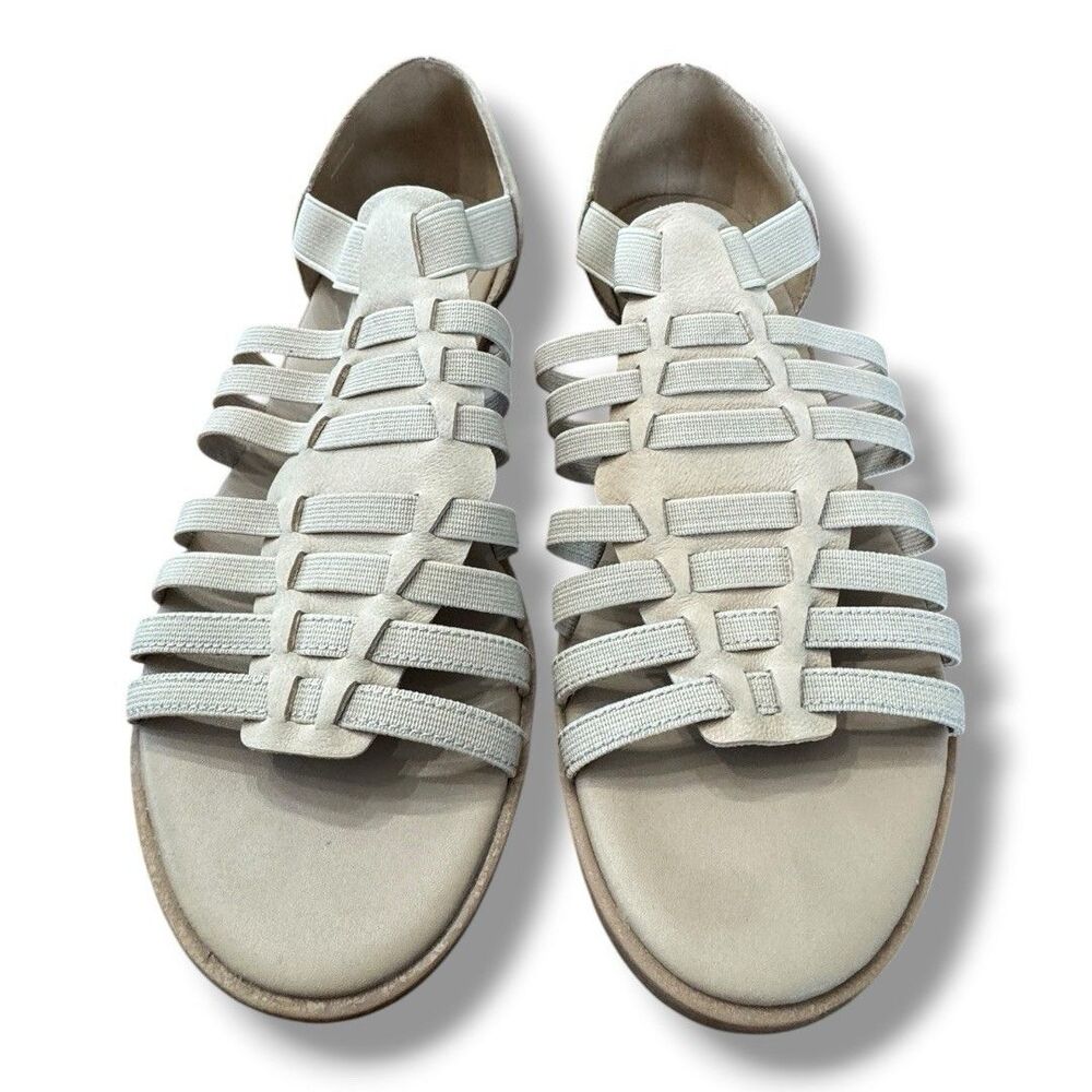Eileen Fisher Rato Tan Leather Flats Gladiator Sandals Slip On Women’s Size 7 - Picture 11 of 11
